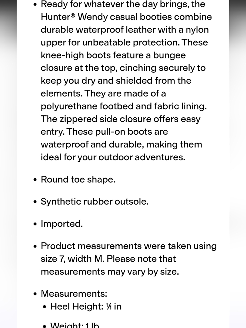Hunter Wendy Tall Waterproof Rain Boots- Light Natural - Picture 7 of 12